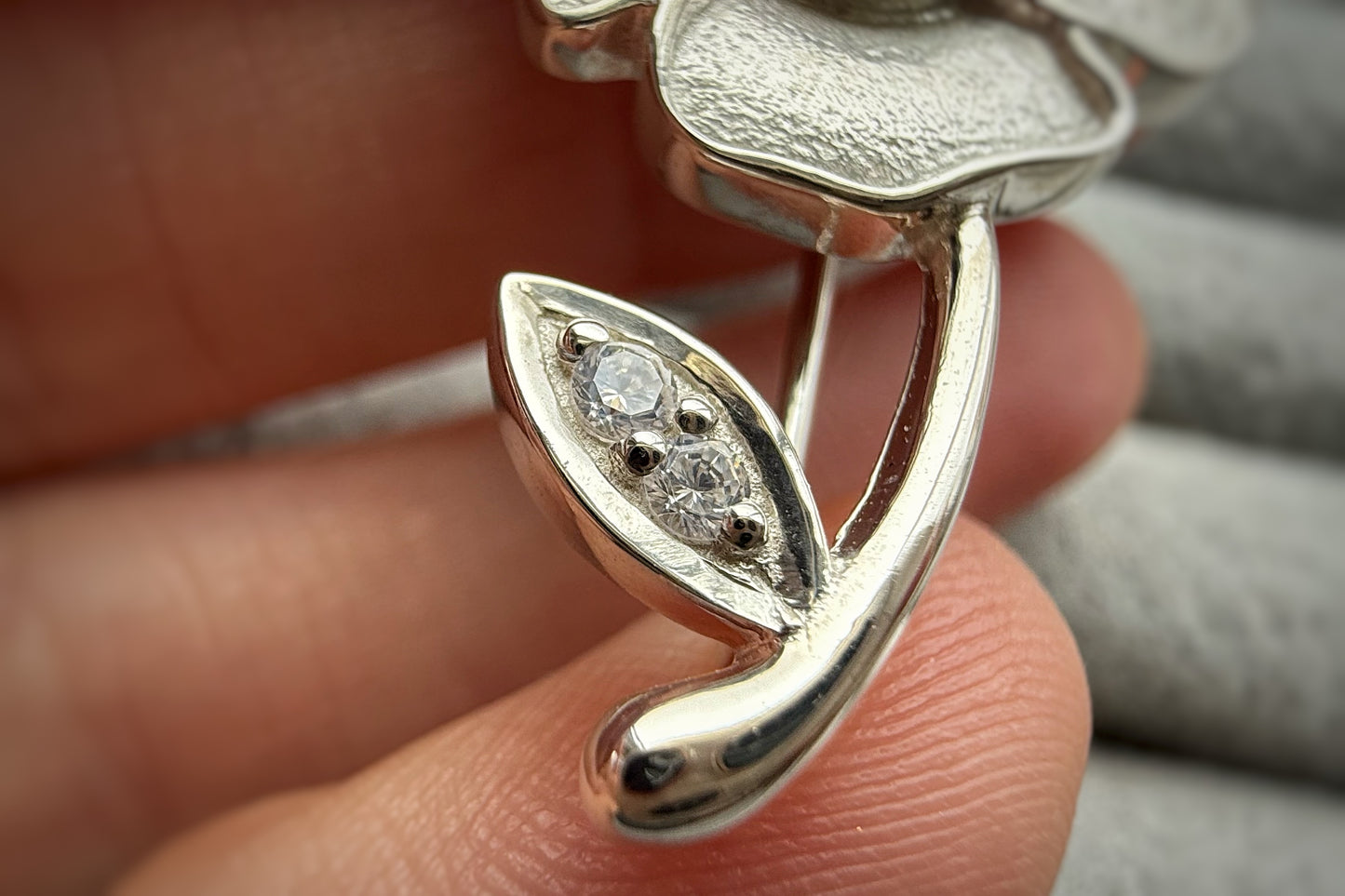 925 Silver Exclusive Poppy Brooch