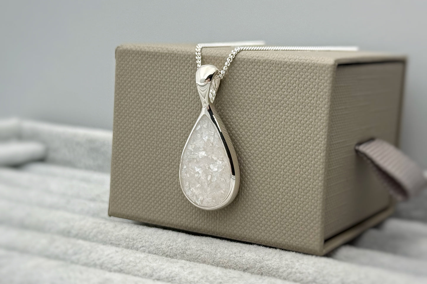 925 Silver Large Teardrop Pendant