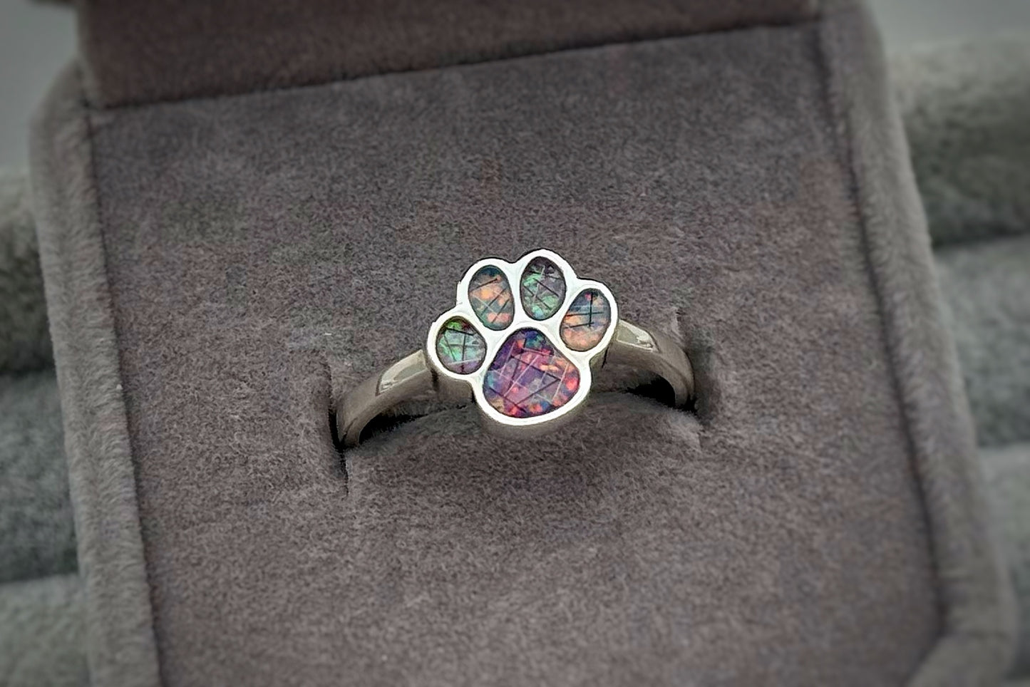 925 Silver Paw-Print Ring