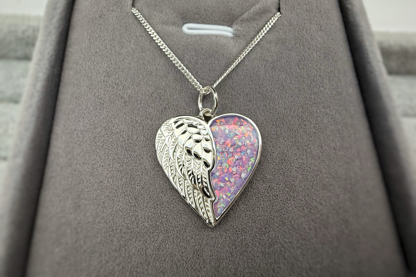 925 Silver Half Wing Heart Pendant