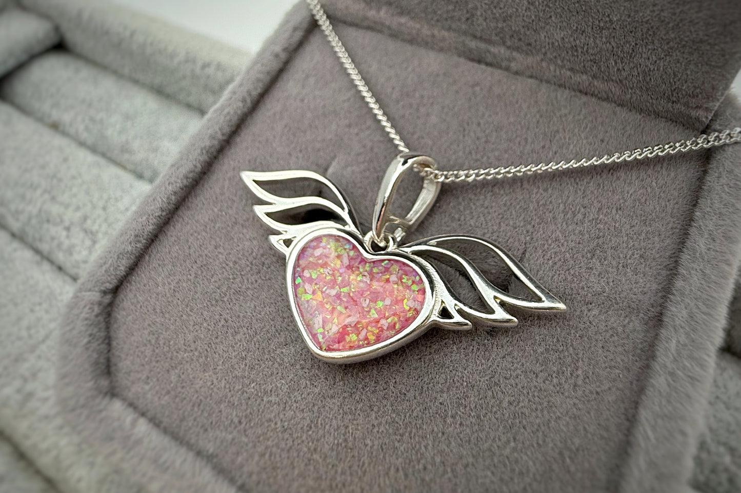 925 Silver Winged Heart Pendant