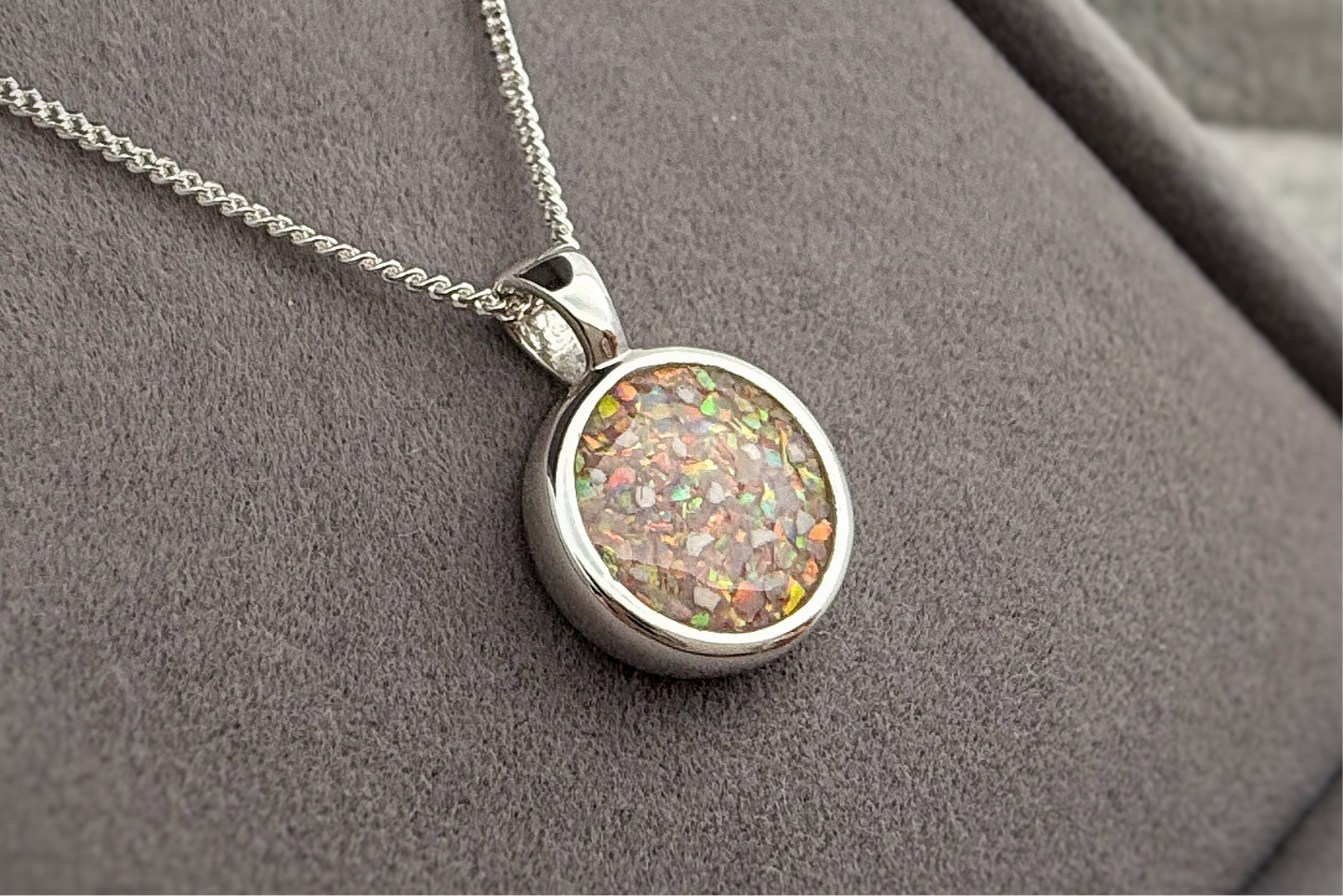 925 Silver Simple 12mm Round Thick Trim Pendant