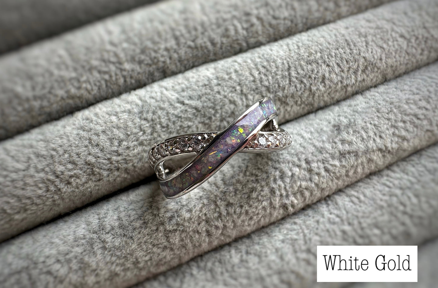 9k Gold Infinity Crystal Ring