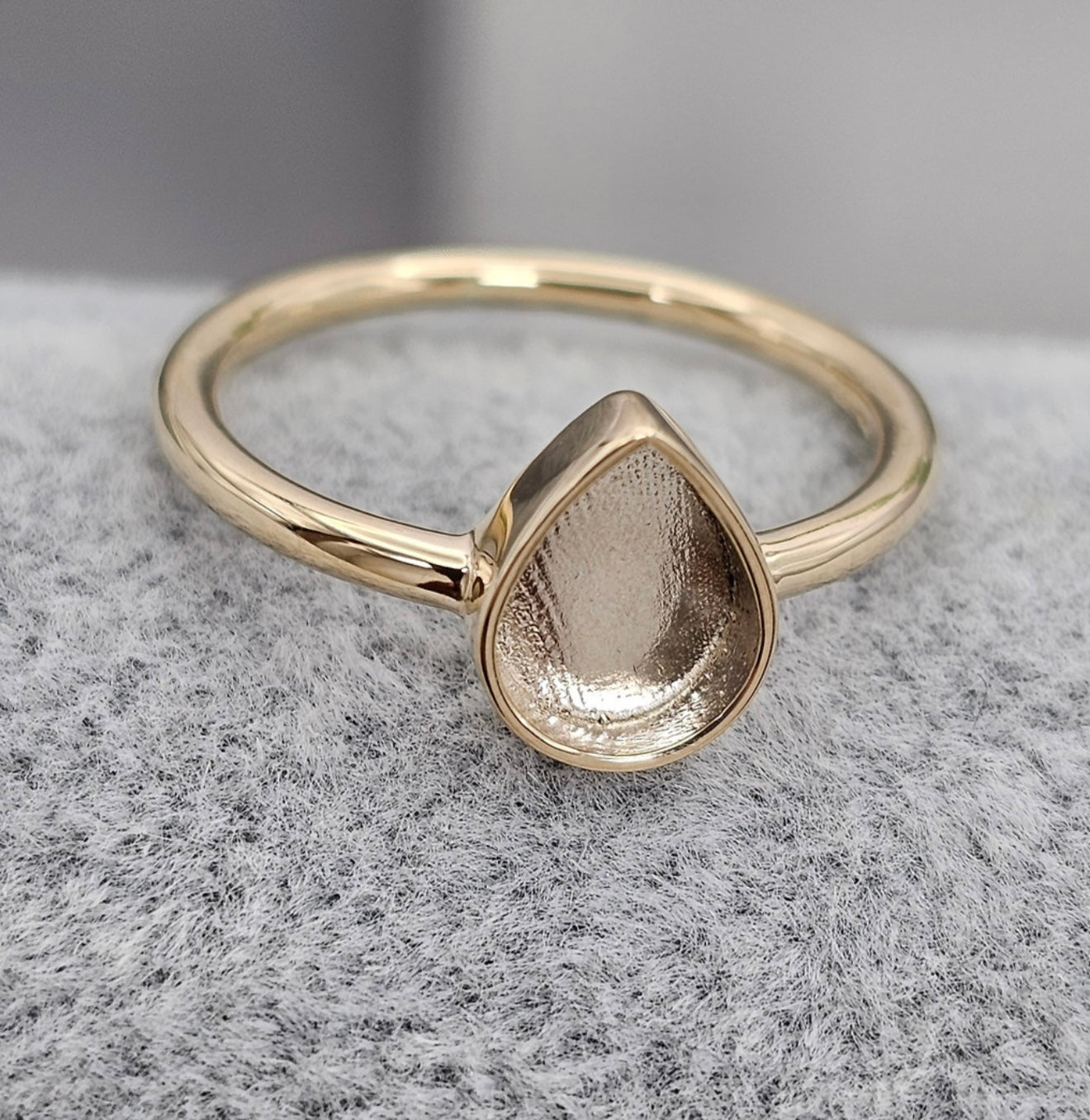 925 Silver Simple Teardrop Ring