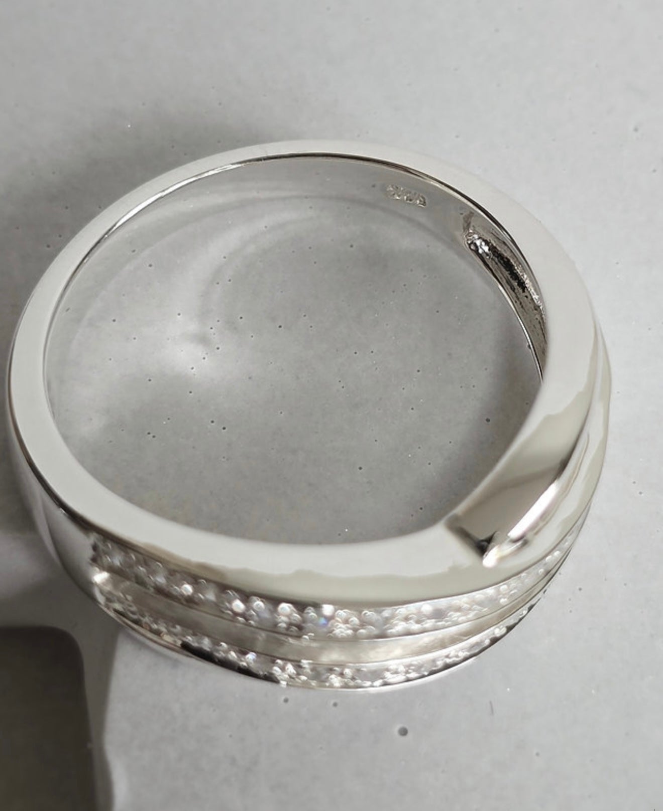 925 Silver Wave Channel Band Ring