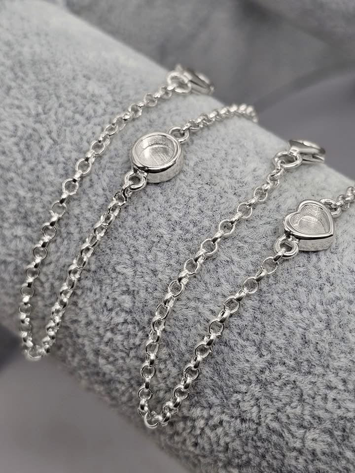 925 Silver Adjustable Belcher Chain Round Bracelet