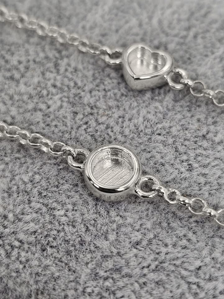 925 Silver Adjustable Belcher Chain Round Bracelet