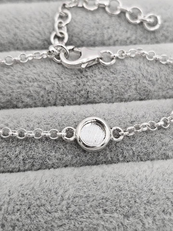 925 Silver Adjustable Belcher Chain Round Bracelet