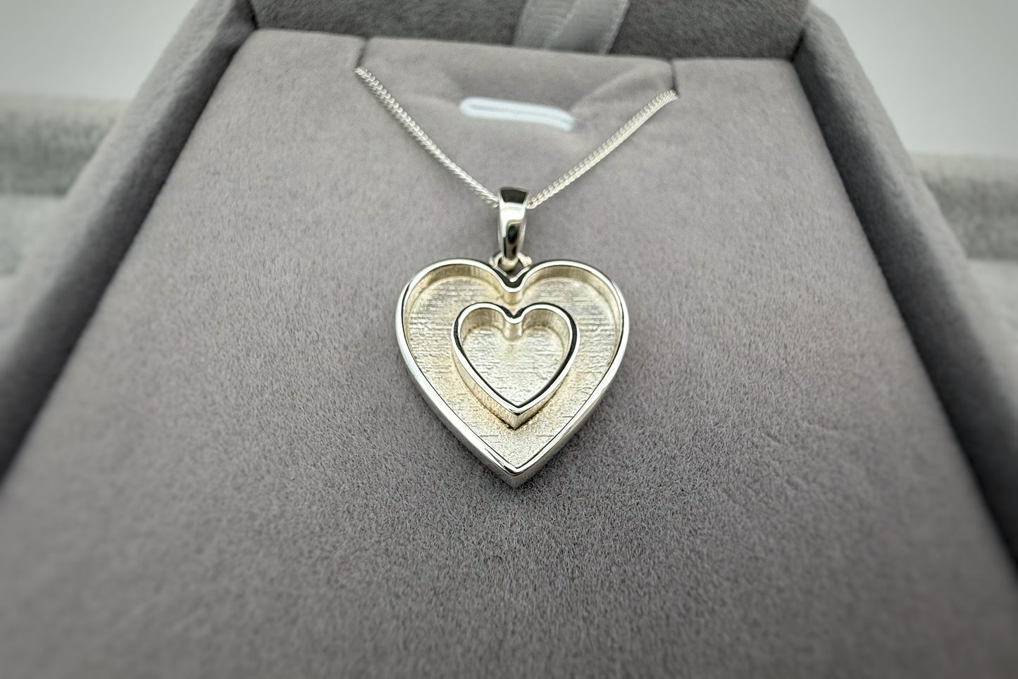 925 Silver Heart Within a Heart Pendant