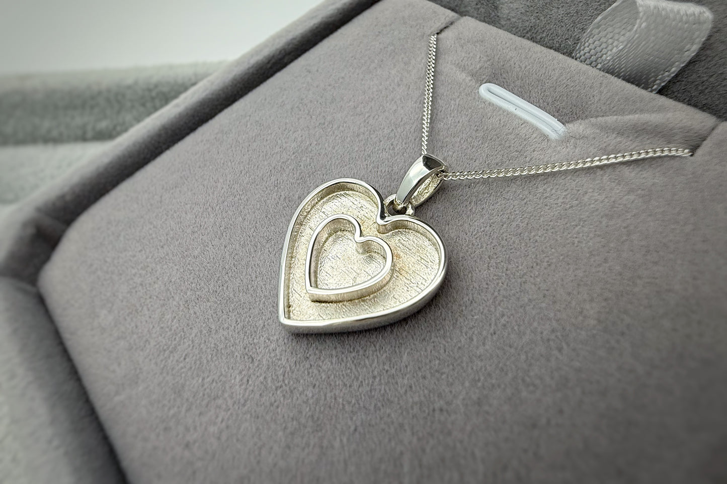 925 Silver Heart Within a Heart Pendant
