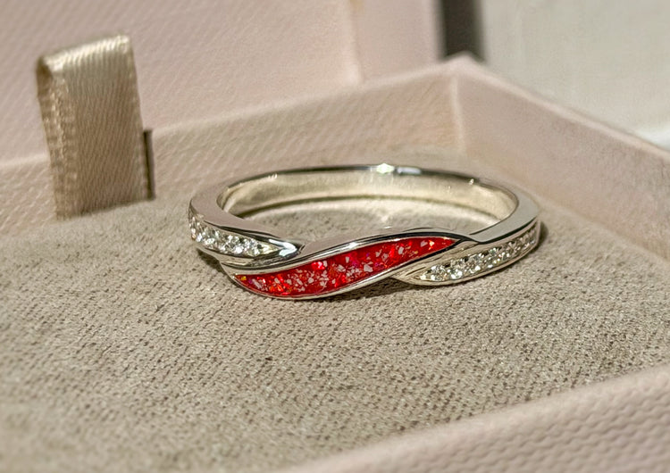 Crystal Set Silver Rings