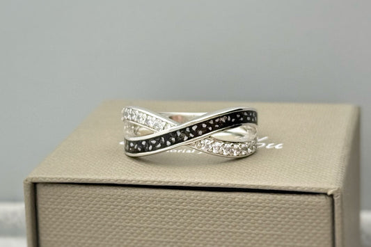 925 Silver Infinity Crystal Ring