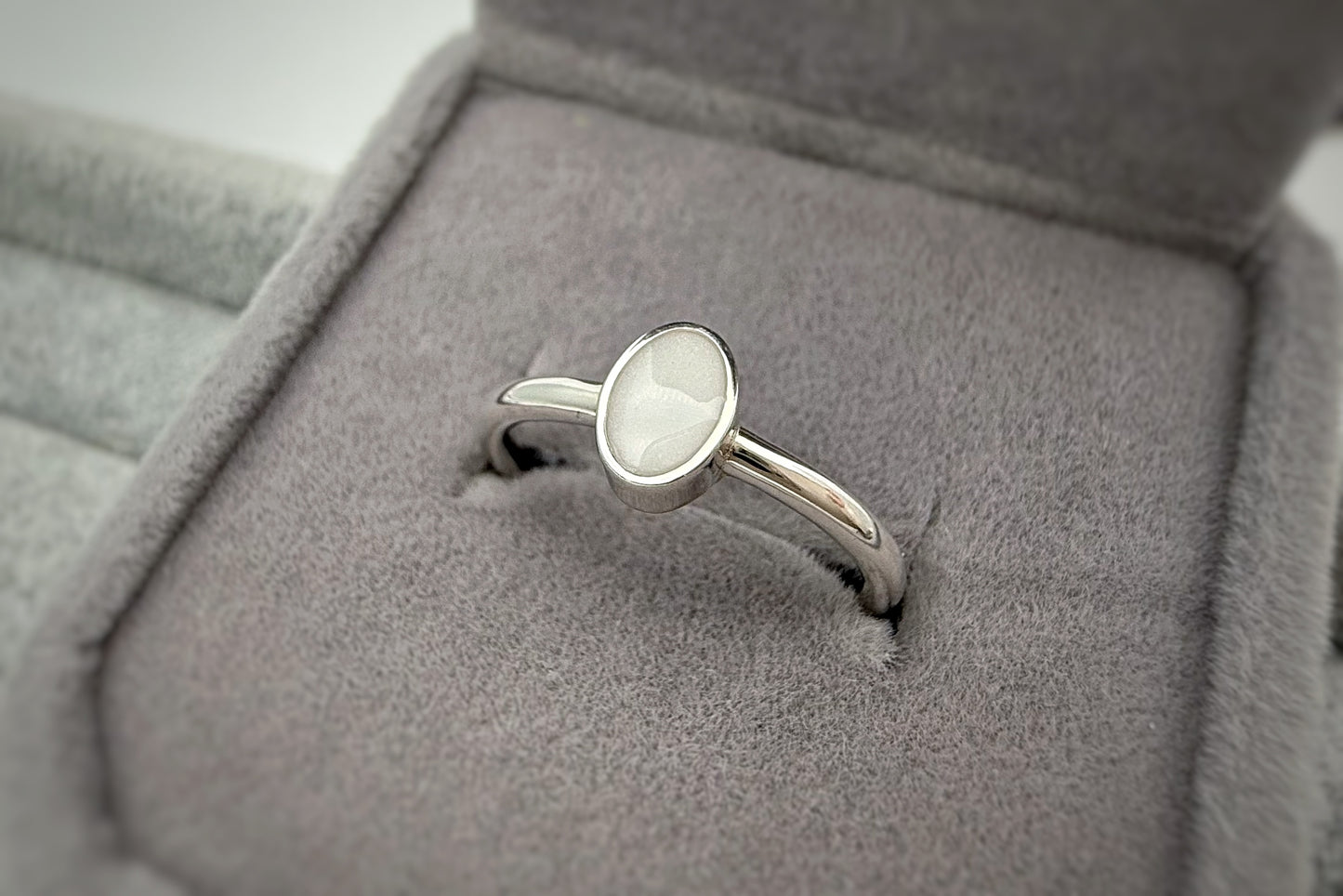 925 Silver Simple Oval Ring