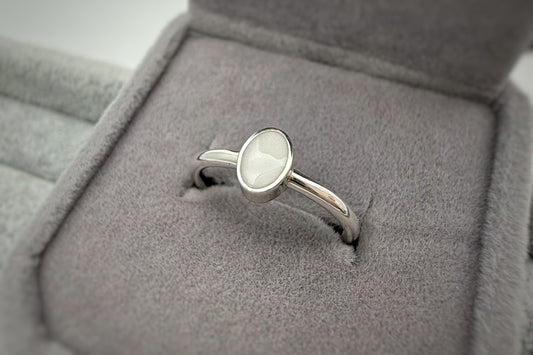 925 Silver Simple Oval Ring
