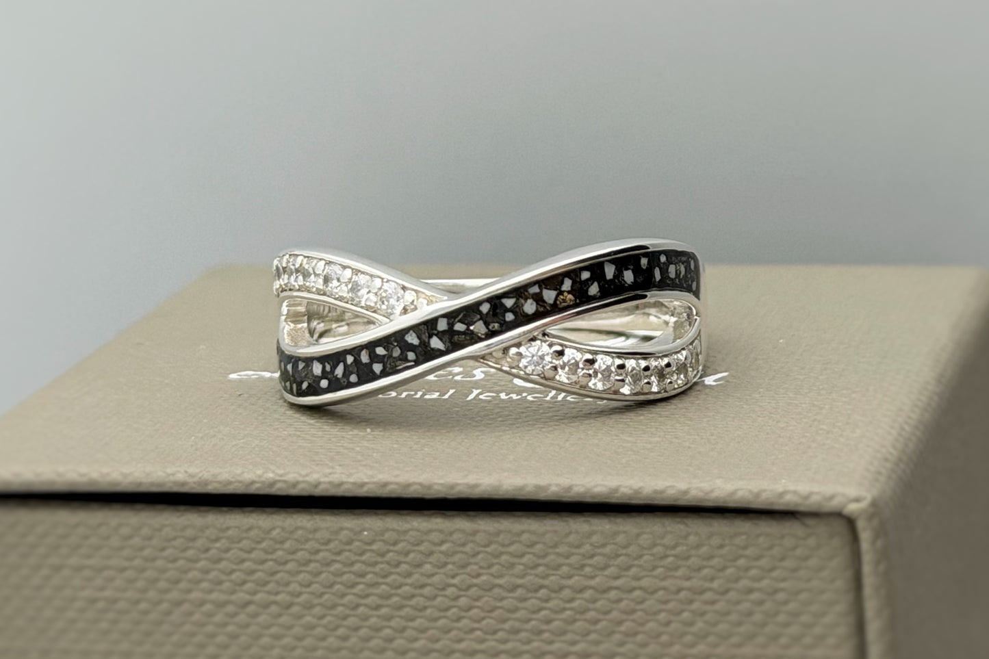 925 Silver Infinity Crystal Ring