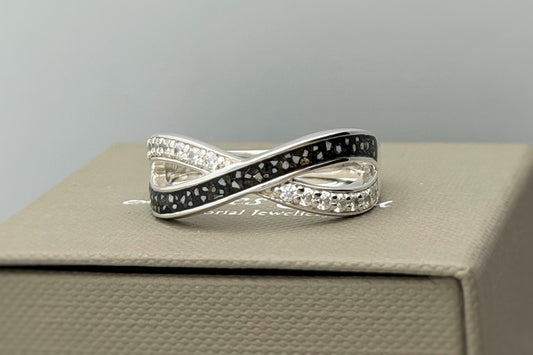 925 Silver Infinity Crystal Ring
