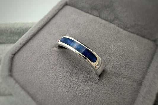 925 Silver Unisex 4mm Channel Band Ring