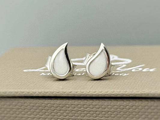 925 Silver Simple ‘Milk Drop’ Stud Earrings