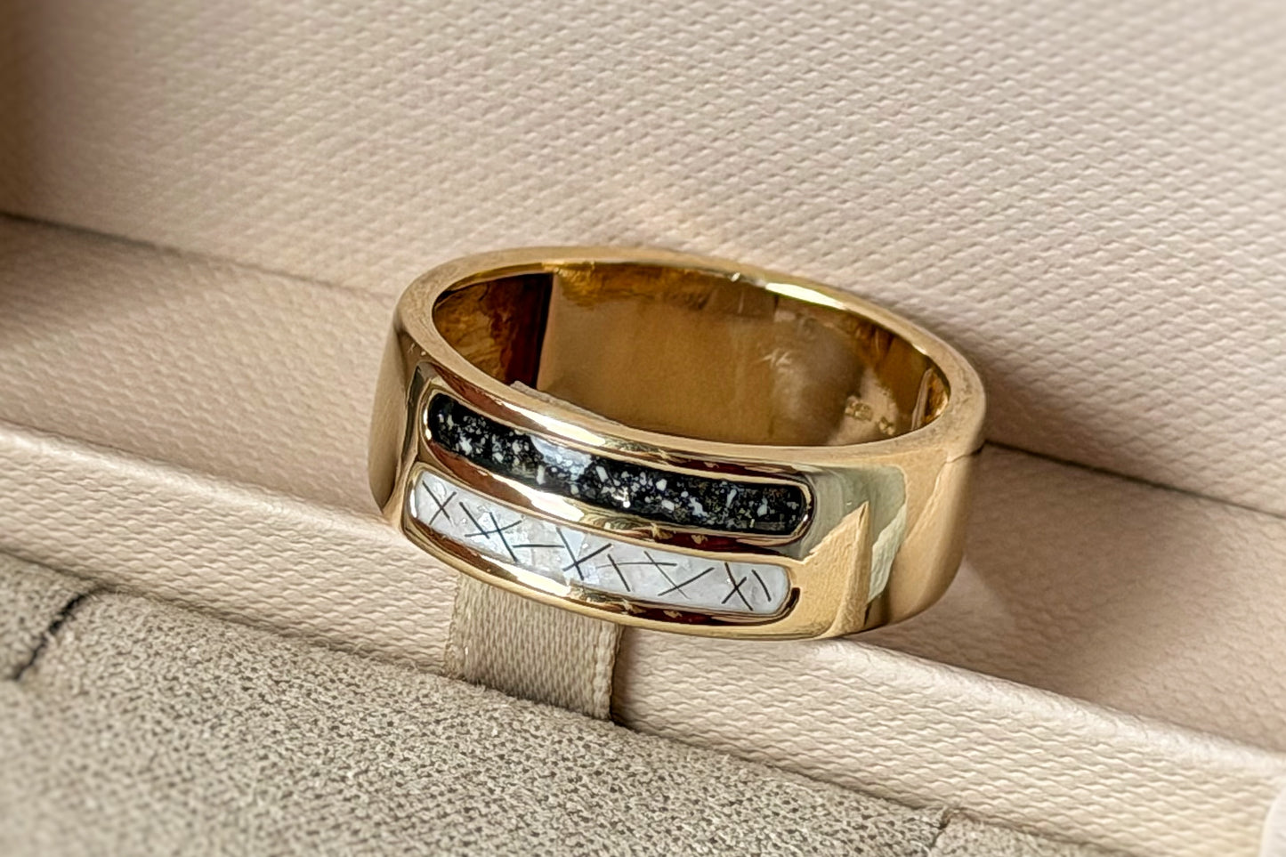 Gents Two Channel Band Ring