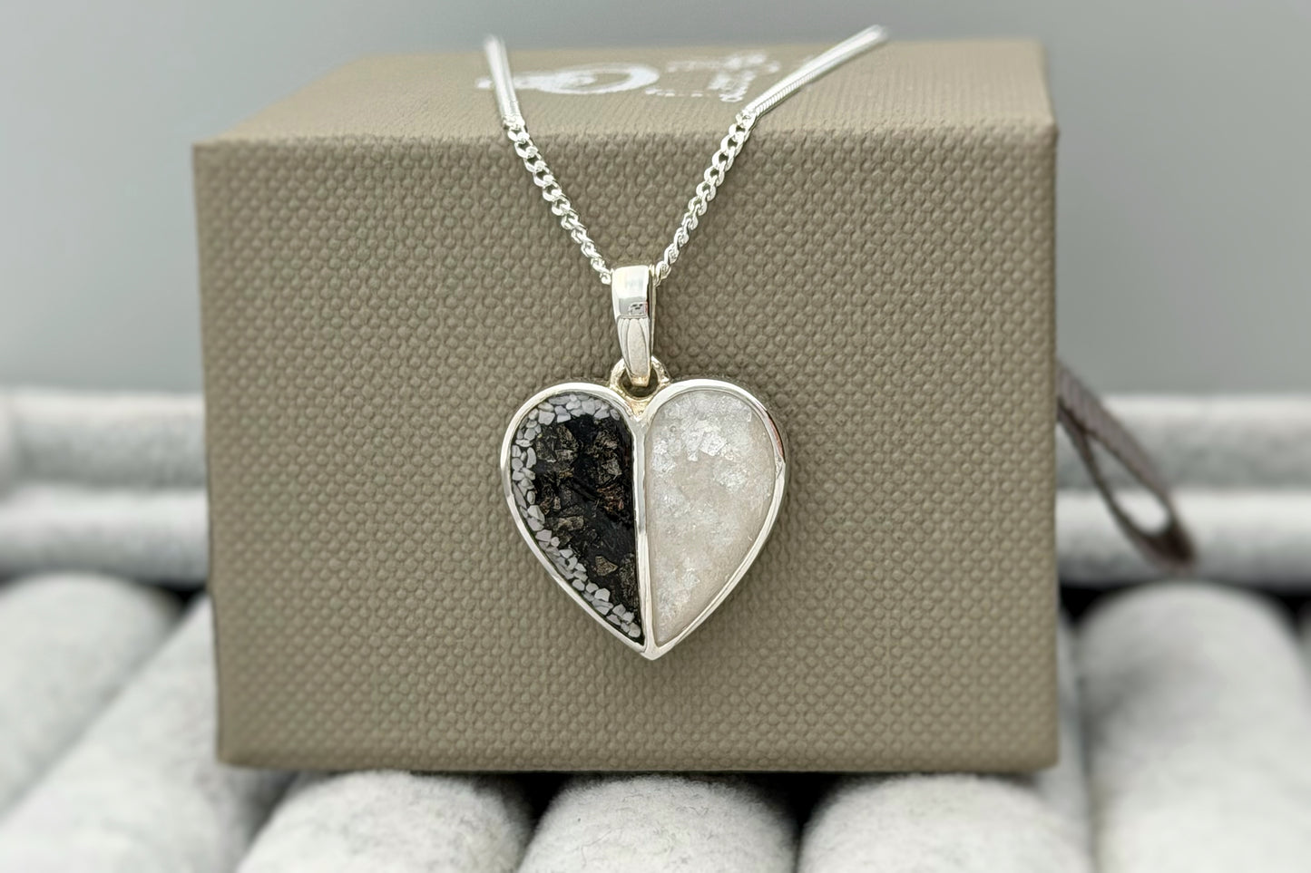925 Silver Split Heart Pendant
