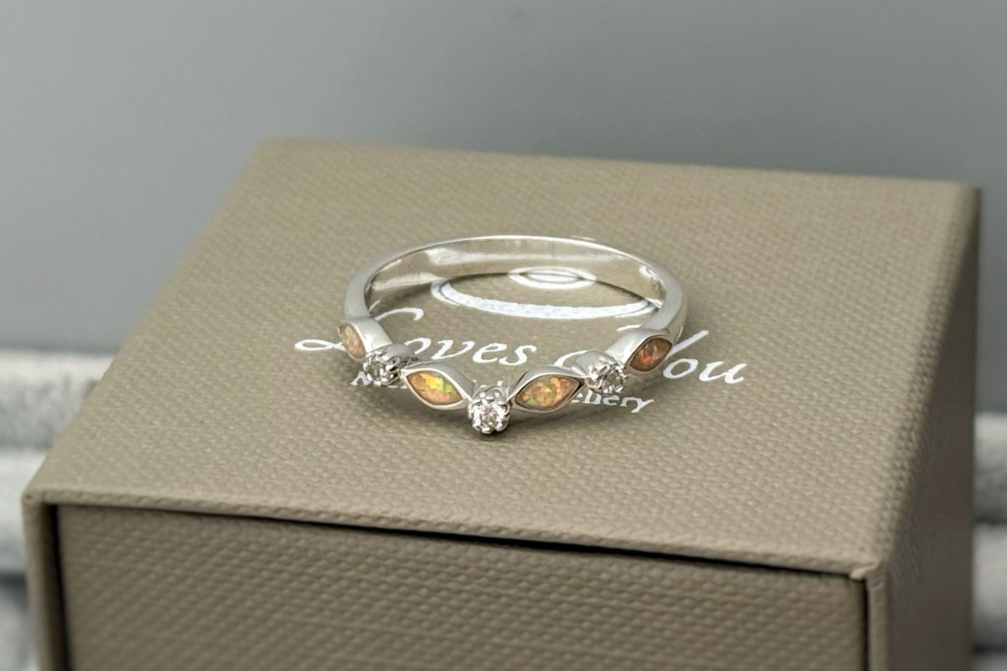 925 Silver Wishbone Marquise Ring