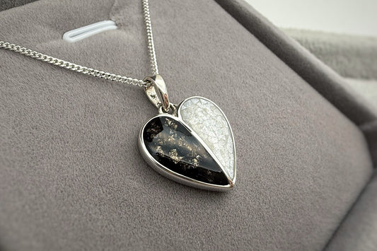 925 Silver Split Heart Pendant