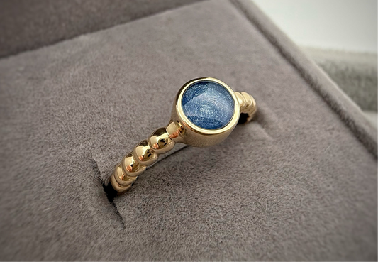 9k Gold Simple Round Bobble Ring