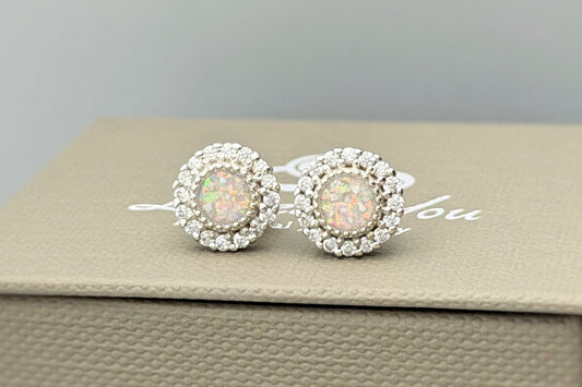 925 Silver Halo Memorial Earrings