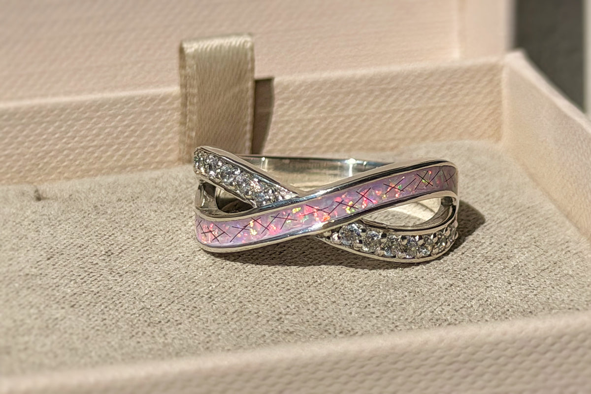925 Silver Infinity Crystal Ring