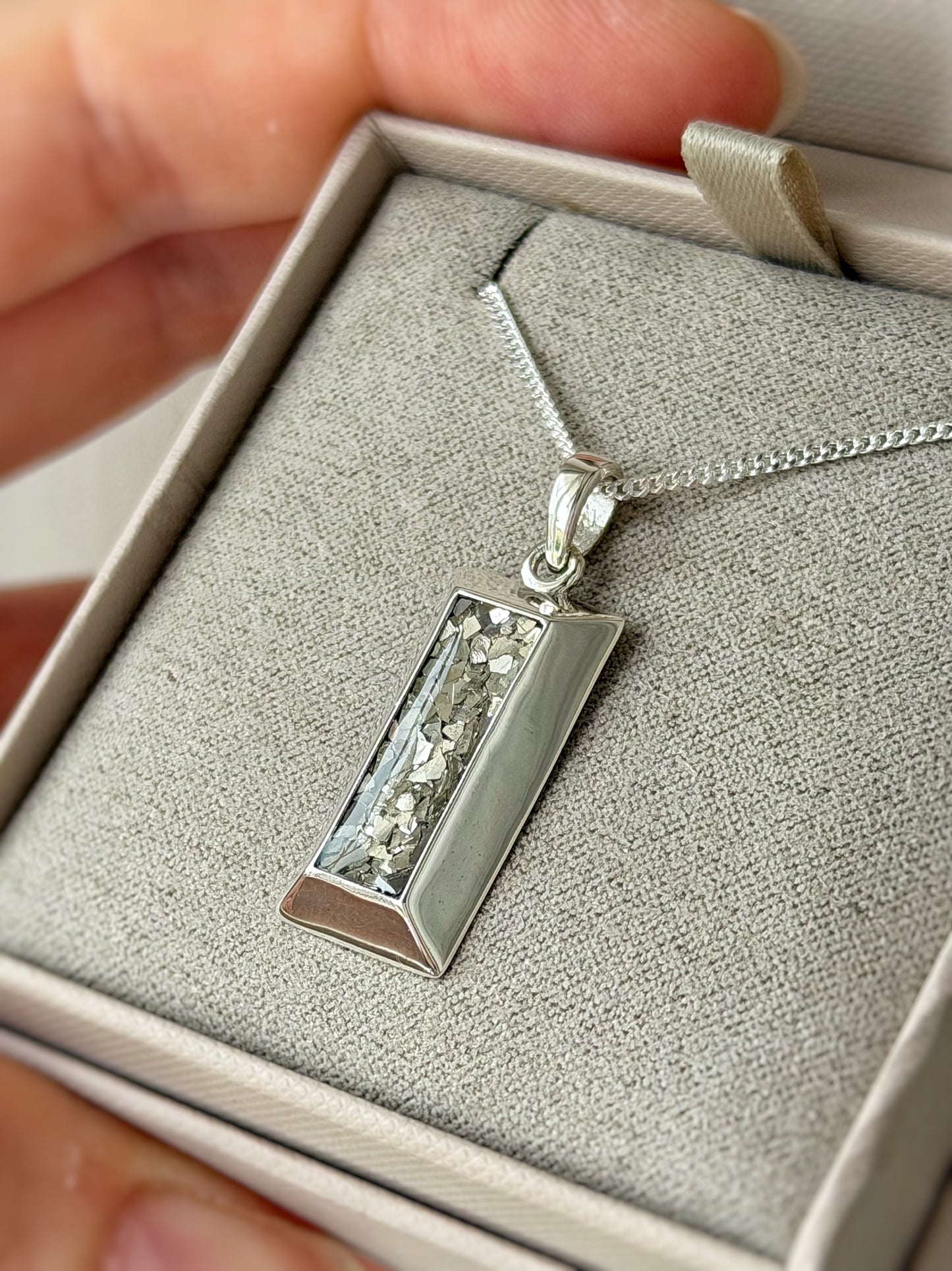 925 Silver Gent’s 3D Gold Bar Style Pendant