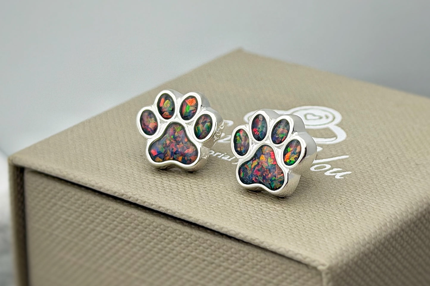 925 Silver Paw-Print Earrings