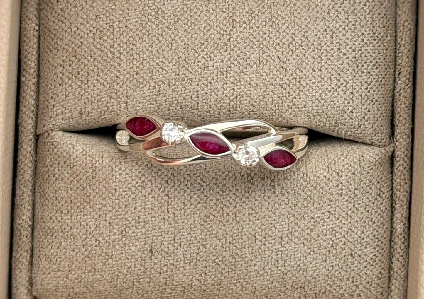 925 Silver Three Stone Eternity Ring