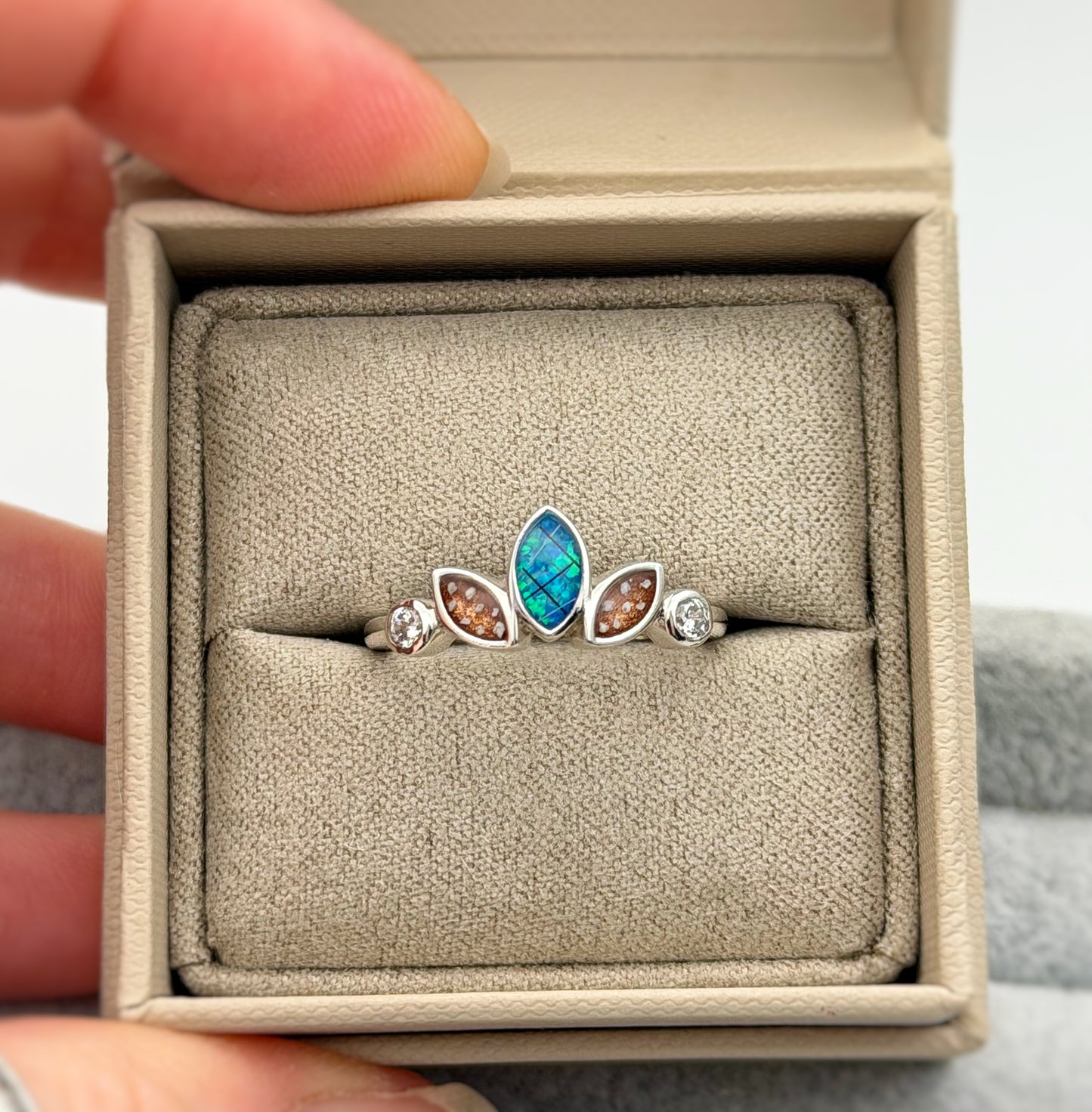 925 Silver Trilogy Marquise Crystal Ring