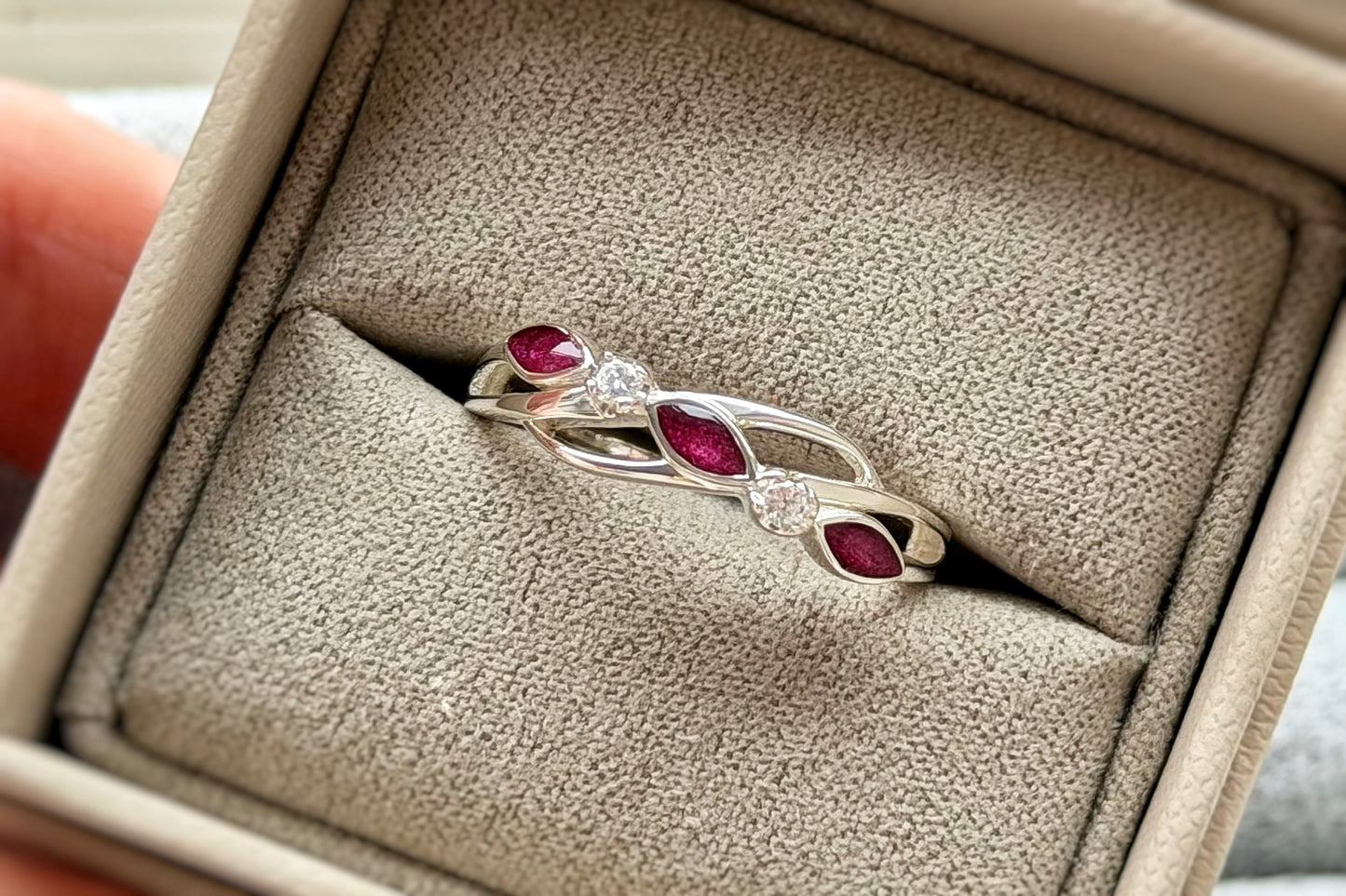 925 Silver Three Stone Eternity Ring