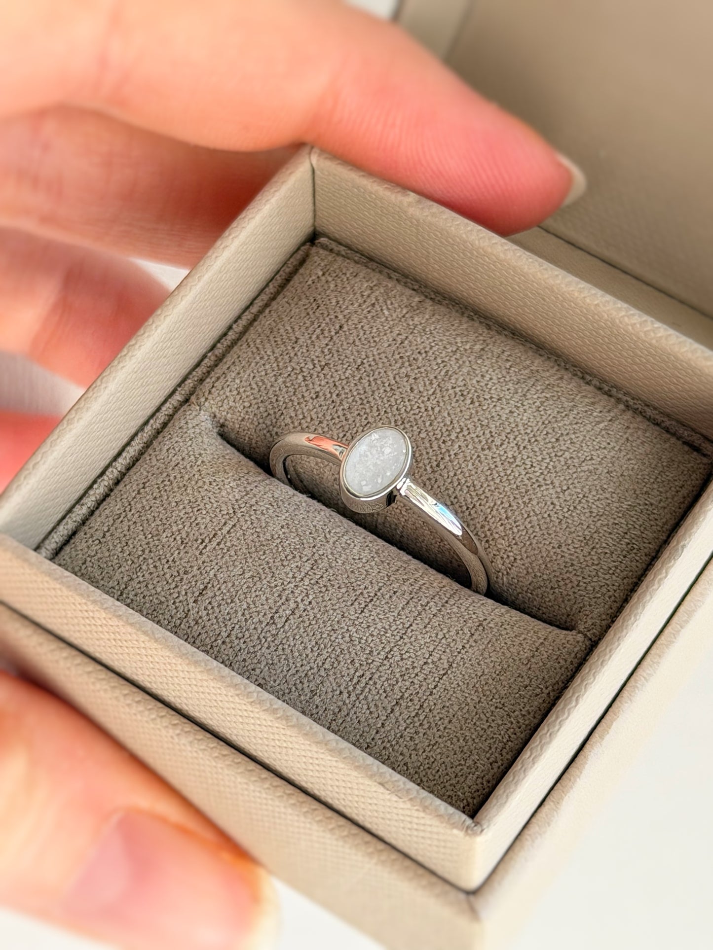 925 Silver Simple Oval Ring
