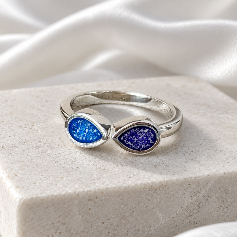 925 Silver Infinity Pear Ring