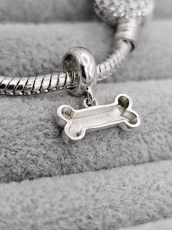 925 Silver Dog Bone Dangle Charm