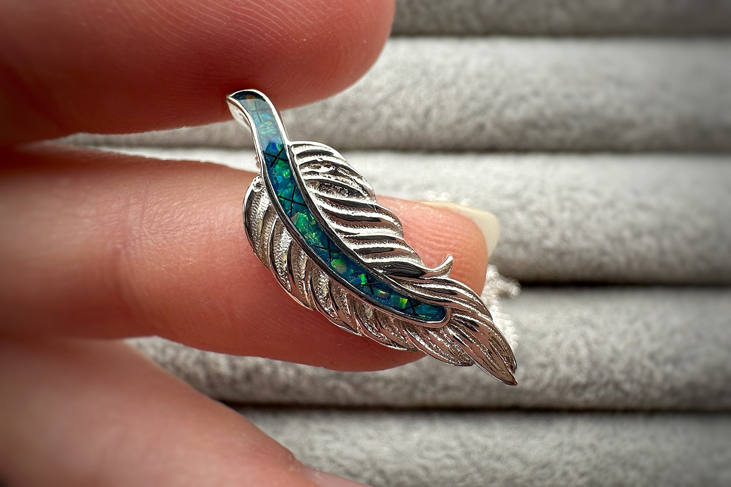 925 Silver Feather Pendant