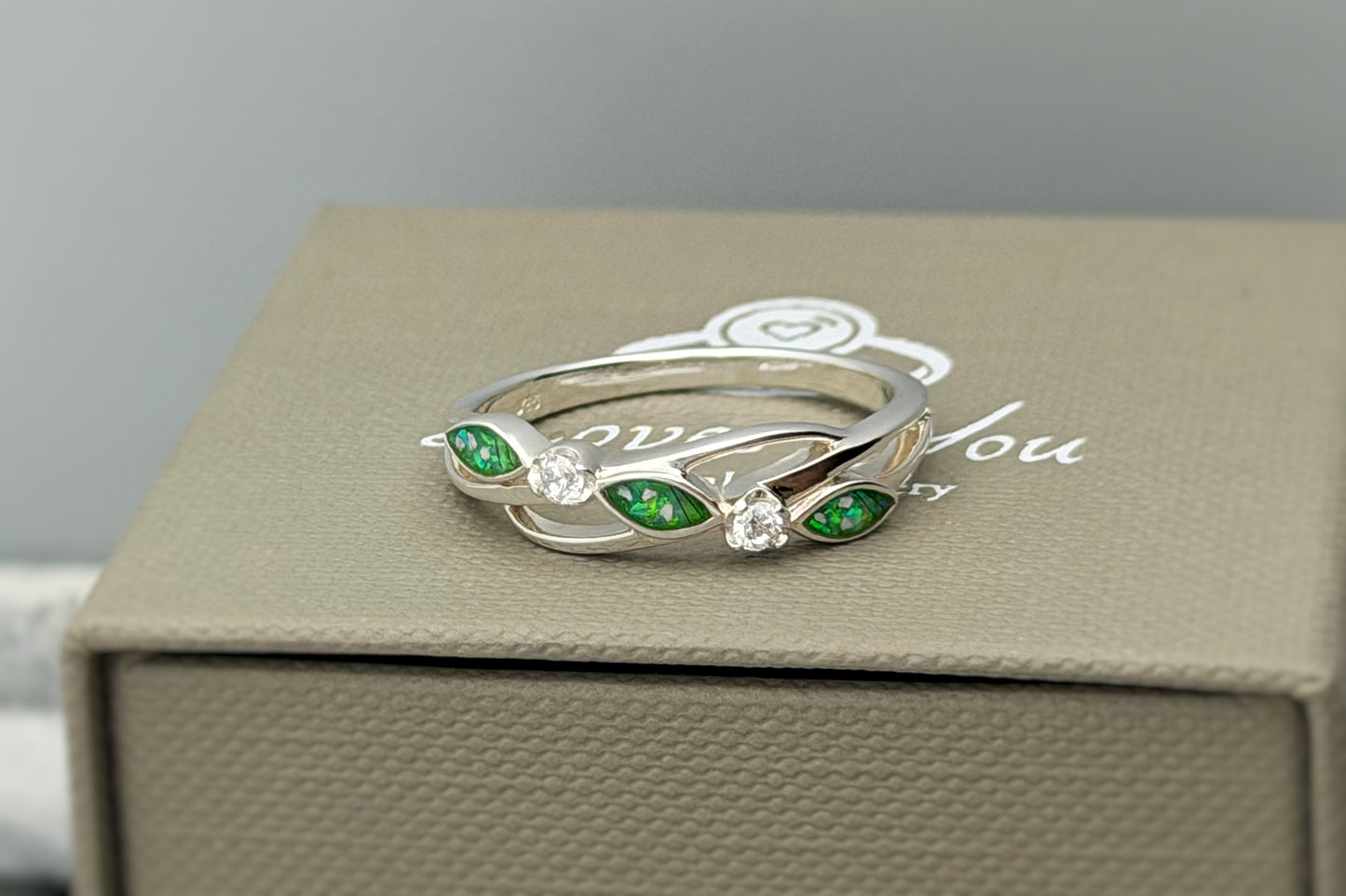 925 Silver Three Stone Eternity Ring