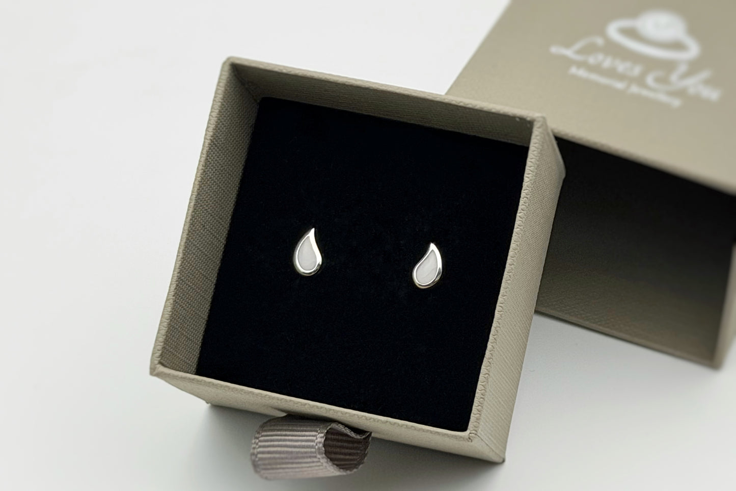 925 Silver Simple ‘Milk Drop’ Stud Earrings