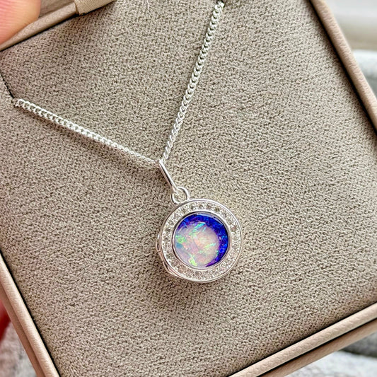 925 Silver Round Halo Locket Pendant