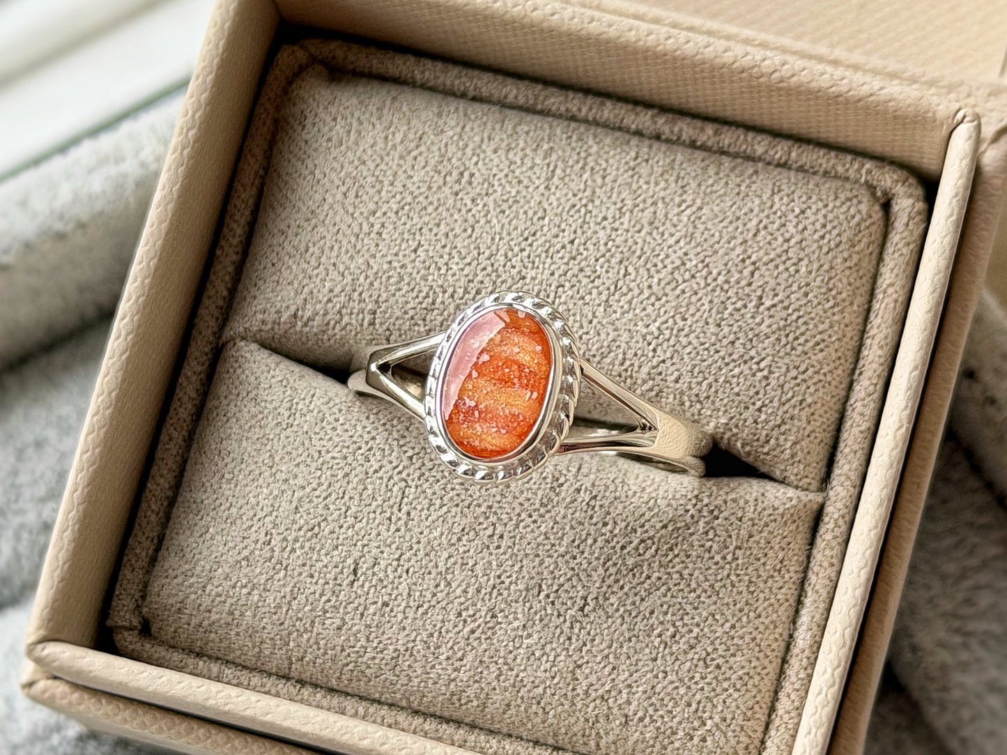 925 Silver Rope Edged Oval Ring