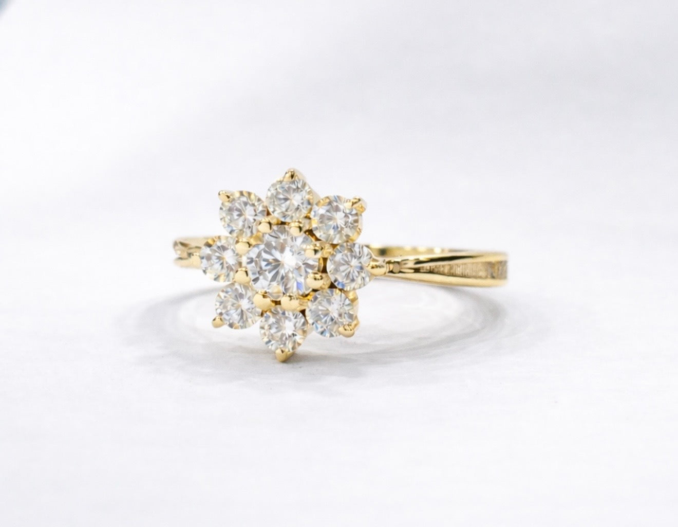 9K Gold Celestial Cluster Crystal Ring