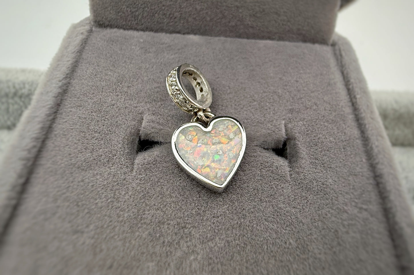 925 Silver Dangle Heart Charm