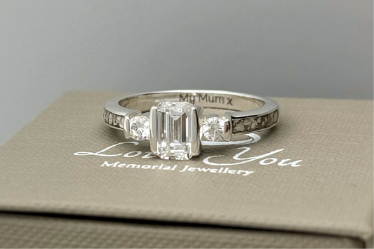 925 Silver Emerald Cut Solitaire Ring