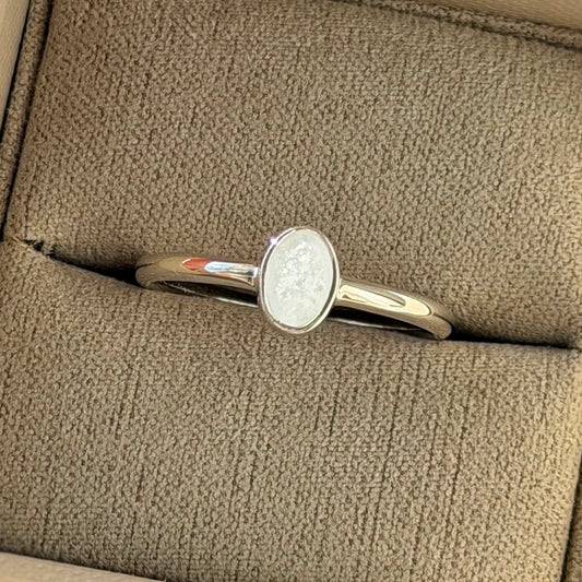 925 Silver Simple Oval Ring