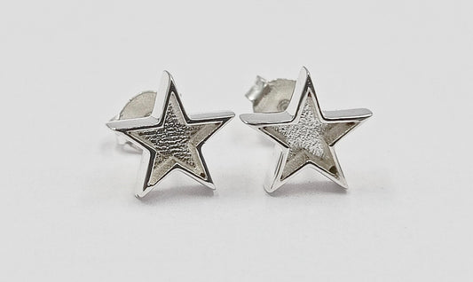 925 Silver Star Stud Memorial Earrings