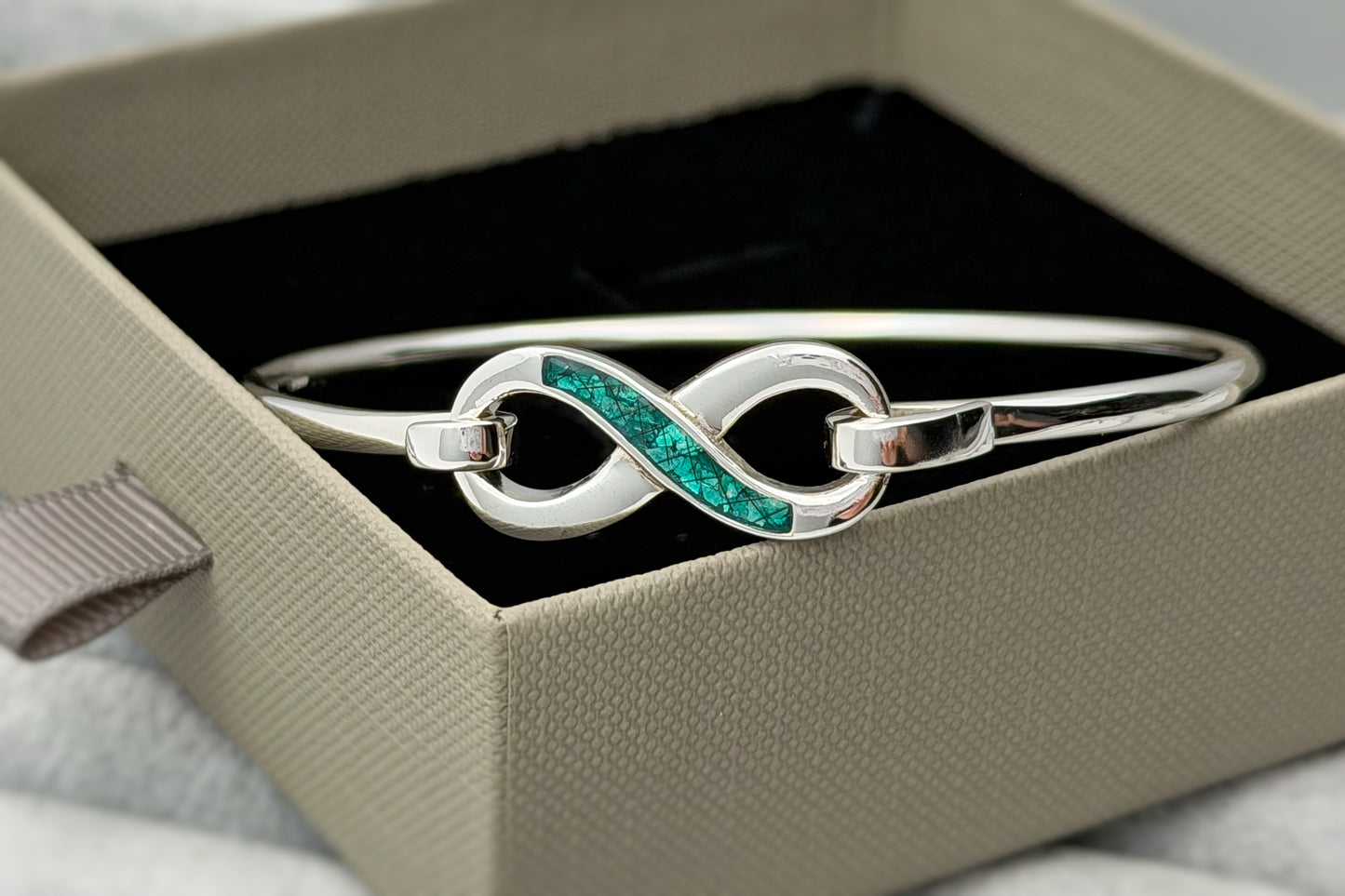 925 Silver Infinity Bangle