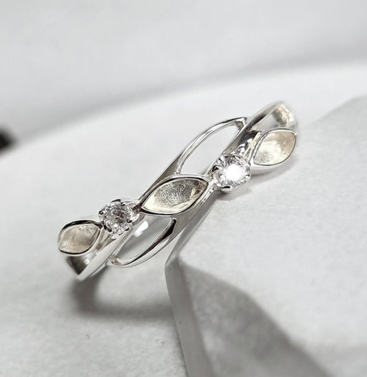 925 Silver Three Stone Eternity Ring