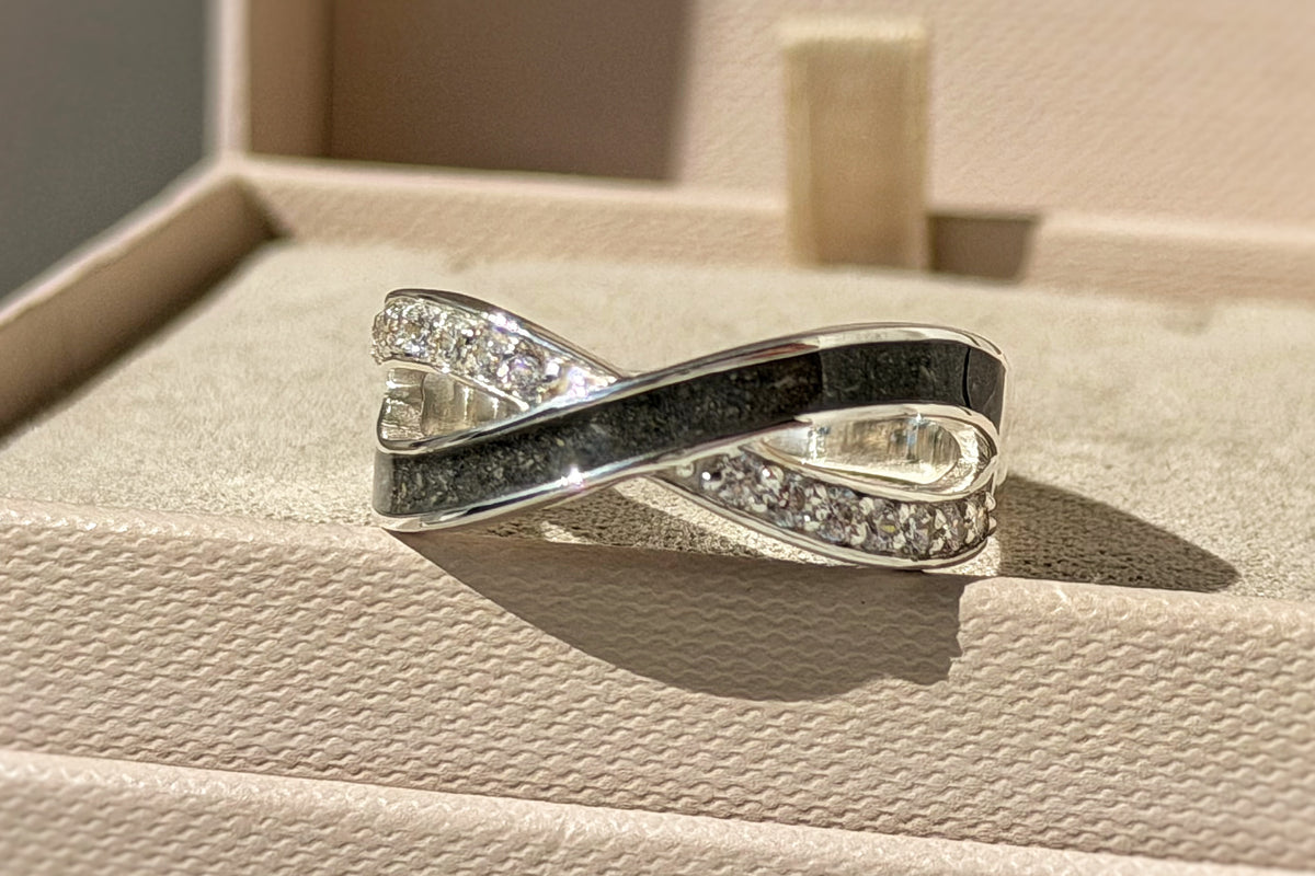 925 Silver Infinity Crystal Ring